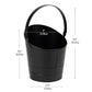 Mind Reader Fireplace Ash Bucket, 6L (1.5 gal) Capacity, Wood Stove, Fireplace Accessories, Metal, 9"L x 9"W x 10.5"H, Black