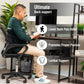 Mind Reader Lumbar Support Pillow with Air-Cloud Technology, Office Chair Back Cushion, Memory Foam, Black