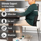 Mind Reader Lumbar Support Pillow with Air-Cloud Technology, Office Chair Back Cushion, Memory Foam, Black