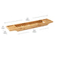 Mind Reader Bathtub Tray, Shower Organizer, Bathroom Accessory, Wood Tray, Rayon from Bamboo, 27.5" L x 5.75"Wx 1.75"H, Brown