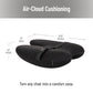 Mind Reader Lumbar Support Pillow with Air-Cloud Technology, Office Chair Back Cushion, Memory Foam, Black