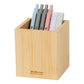 Mind Reader Pen Cup, Accessory Holder, Desktop Organization, Office, Bamboo, 3.5"L x 3.5"W x 3.875"H, Brown