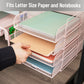 Mind Reader Stackable Paper Tray, Desktop Organizer, File Storage, Office, Metal Mesh, 10.5"L x13.5"W x11.25"H, 4 Pcs., Black