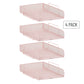 Mind Reader Stackable Paper Tray, Desktop Organizer, File Storage, Office, Metal Mesh, 10.5"L x13.5"W x11.25"H, 4 Pcs., Black