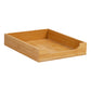 Mind Reader Paper Tray, Desktop Organizer, File Storage, Modern, Office, Bamboo, 10.25"L x 12.5"W x 2.25"H, Brown
