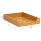 Mind Reader Paper Tray, Desktop Organizer, File Storage, Modern, Office, Bamboo, 10.25"L x 12.5"W x 2.25"H, Brown