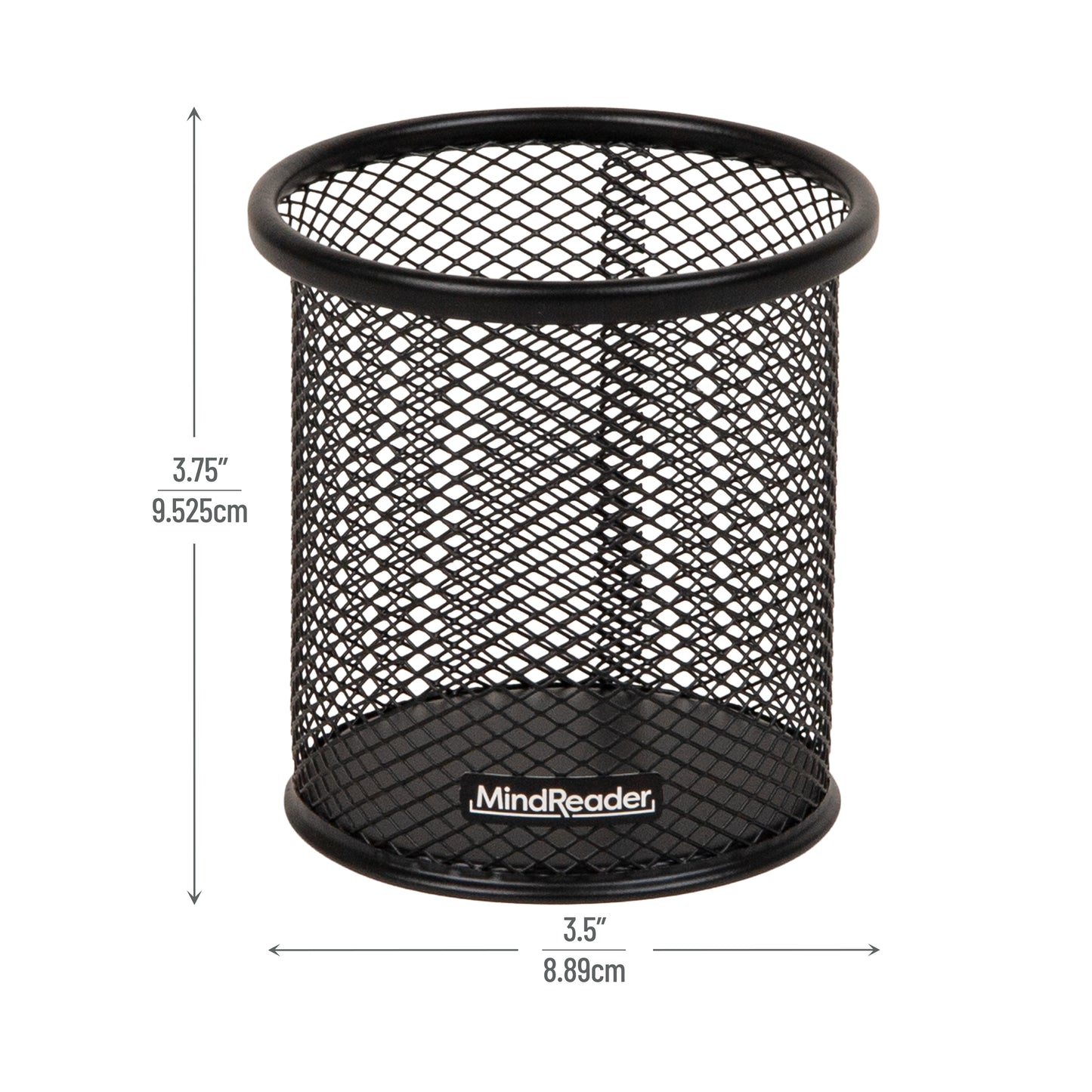 Mind Reader Metal Mesh Pen and Accessories Holders, Desktop Organizer for Office, Makeup, or Kitchen Use, Set of 3