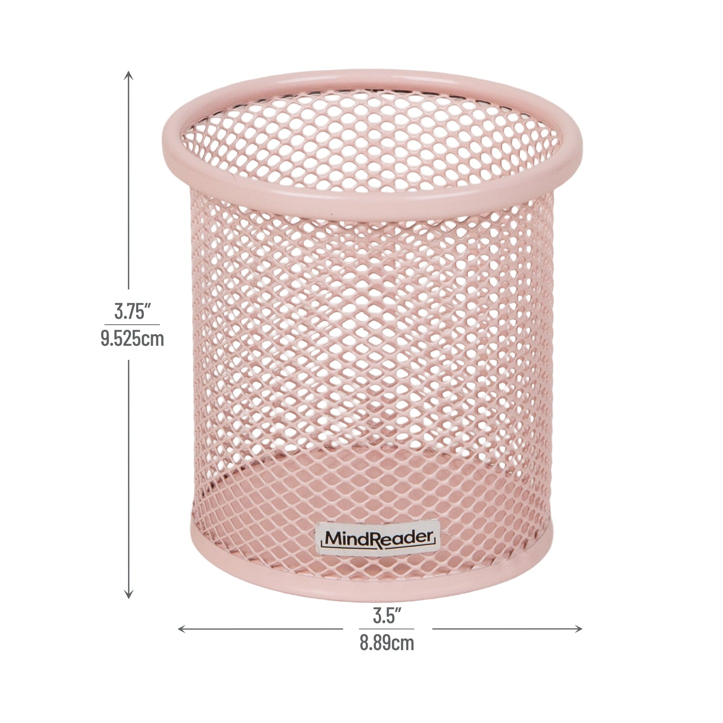 Mind Reader Metal Mesh Pen and Accessories Holders, Desktop Organizer for Office, Makeup, or Kitchen Use, Set of 3