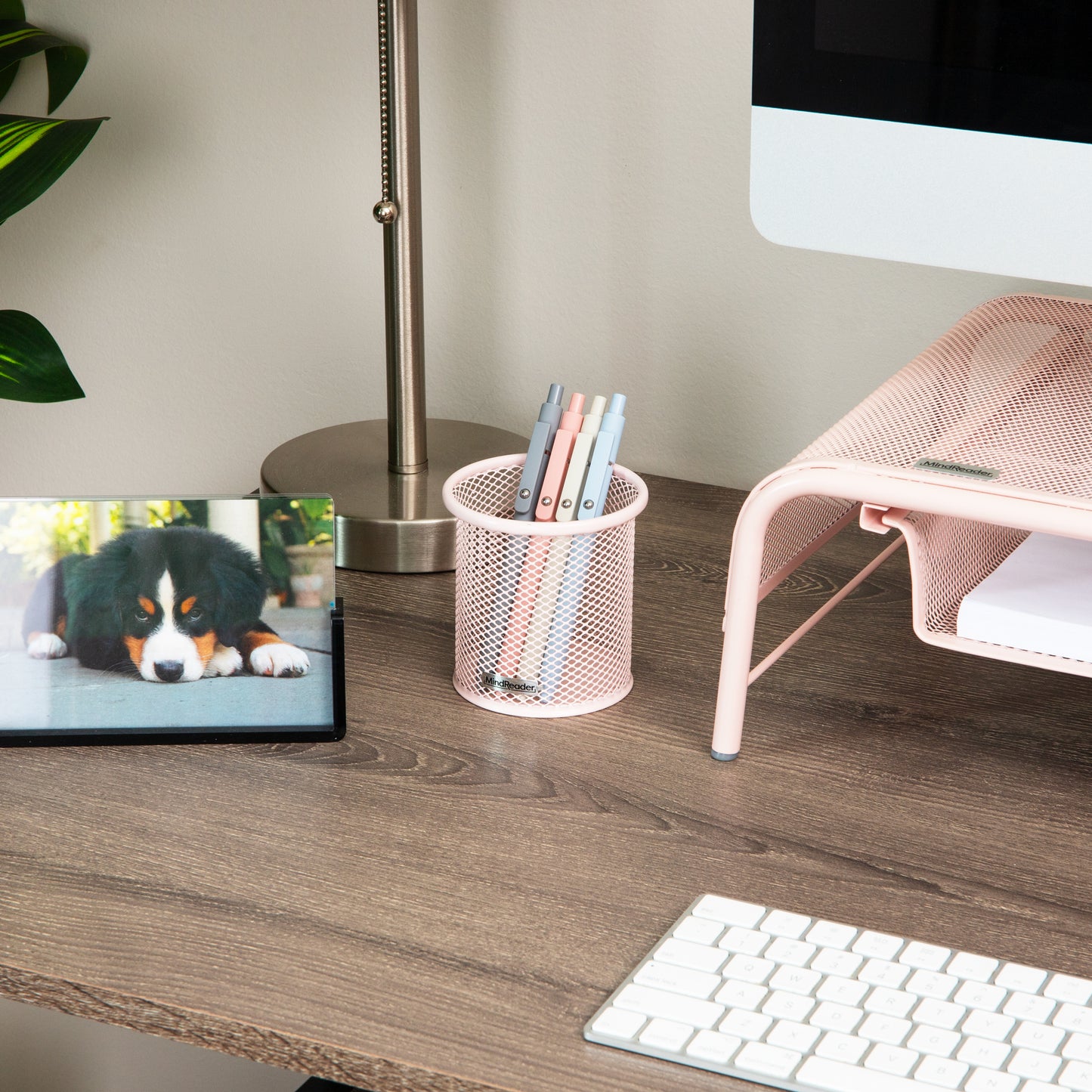 Mind Reader Metal Mesh Pen and Accessories Holders, Desktop Organizer for Office, Makeup, or Kitchen Use, Set of 3