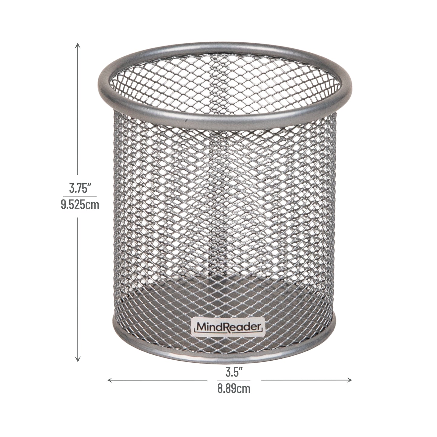 Mind Reader Metal Mesh Pen and Accessories Holders, Desktop Organizer for Office, Makeup, or Kitchen Use, Set of 3