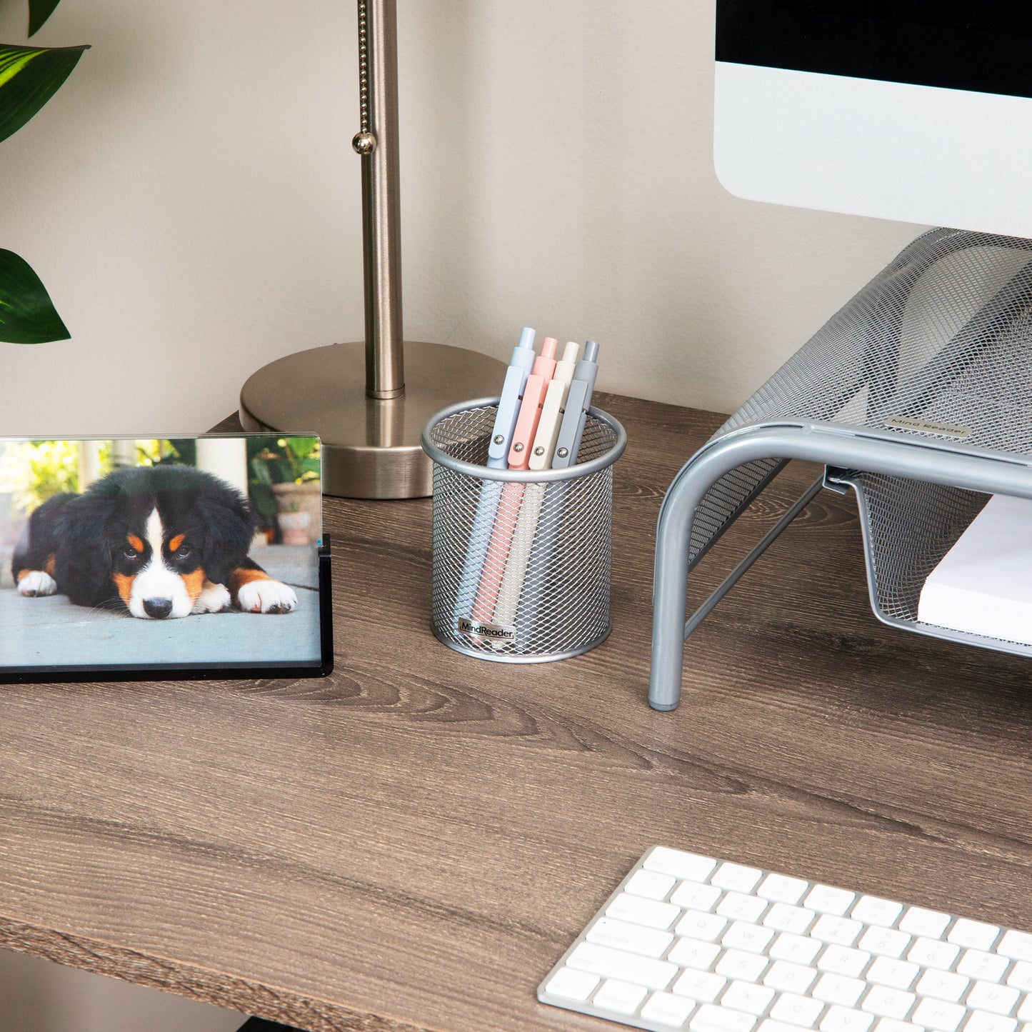 Mind Reader Metal Mesh Pen and Accessories Holders, Desktop Organizer for Office, Makeup, or Kitchen Use, Set of 3