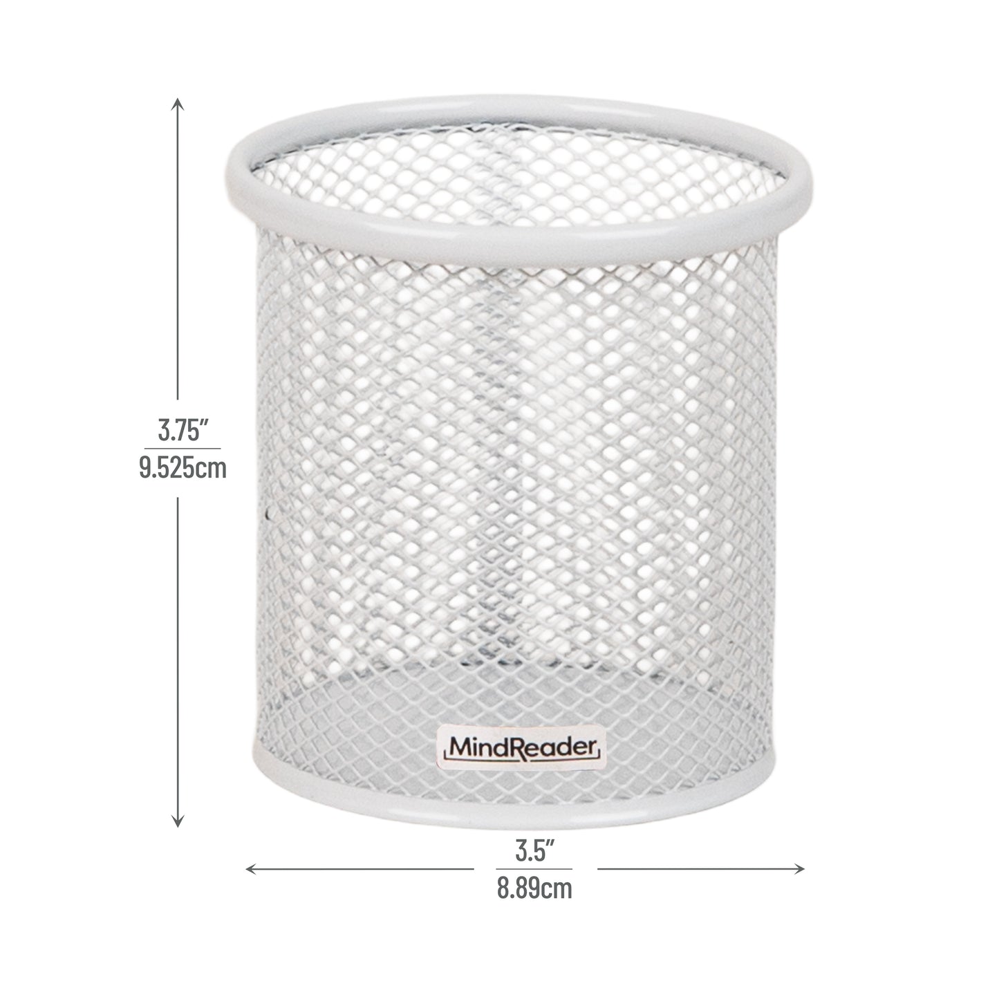 Mind Reader Metal Mesh Pen and Accessories Holders, Desktop Organizer for Office, Makeup, or Kitchen Use, Set of 3