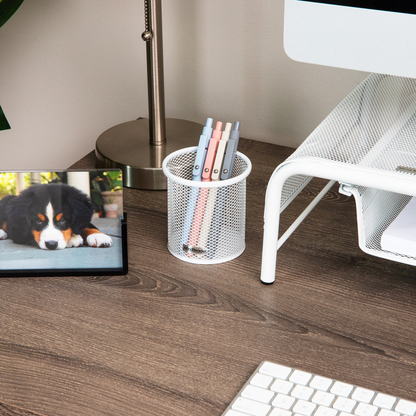 Mind Reader Metal Mesh Pen and Accessories Holders, Desktop Organizer for Office, Makeup, or Kitchen Use, Set of 3