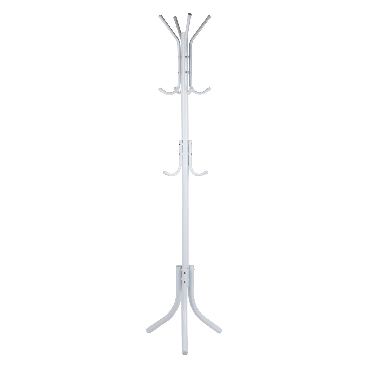 Mind Reader Coat Rack, Hall Tree, Freestanding Organizer, Coat Tree, Hat, Jacket, Purse, Metal, 18"L x 18"W x 68.5"H