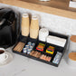 Mind Reader Anchor Collection, 11-Compartment, 2-Tier Coffee Cup and Condiment Countertop Organizer, Black