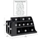Mind Reader Anchor Collection, 14-Compartment, 3-Tier Coffee Cup and Snack Countertop Organizer, 24"L x 11.5"W x 12.5"H, Black