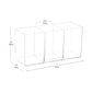 Mind Reader Pen and Accessories Holder, Desktop Organizer, Makeup Organizer, Office, Acrylic, 7"L x 2.5"W x 3.5"H, Clear