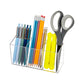 Mind Reader Pen and Accessories Holder, Desktop Organizer, Makeup Organizer, Office, Acrylic, 7"L x 2.5"W x 3.5"H, Clear