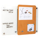 Mind Reader Glass Dry Erase Board with Sliding Corkboard, Wall Mounted Combination Whiteboard and Bulletin Board, 28" x 19.5"