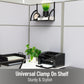 Mind Reader Hanging Cubicle Shelf Organizer, Cubicle Shelf for Office Supplies, Plants, and Decor, Easy to Install, Metal, Black