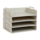 Mind Reader Stackable Paper Tray, Desktop Organizer, File Storage, Office, Plastic, 13.75"L x 10"W x 10.75"H, 4 Pcs.