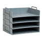 Mind Reader Stackable Paper Tray, Desktop Organizer, File Storage, Office, Plastic, 13.75"L x 10"W x 10.75"H, 4 Pcs.