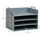 Mind Reader Stackable Paper Tray, Desktop Organizer, File Storage, Office, Plastic, 13.75"L x 10"W x 10.75"H, 4 Pcs.