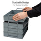 Mind Reader Stackable Paper Tray, Desktop Organizer, File Storage, Office, Plastic, 13.75"L x 10"W x 10.75"H, 4 Pcs.