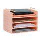 Mind Reader Stackable Paper Tray, Desktop Organizer, File Storage, Office, Plastic, 13.75"L x 10"W x 10.75"H, 4 Pcs.