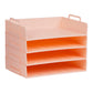 Mind Reader Stackable Paper Tray, Desktop Organizer, File Storage, Office, Plastic, 13.75"L x 10"W x 10.75"H, 4 Pcs.