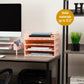 Mind Reader Stackable Paper Tray, Desktop Organizer, File Storage, Office, Plastic, 13.75"L x 10"W x 10.75"H, 4 Pcs.