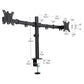 Mind Reader Dual Monitor Desk Mount for 13"-32" Screens, Adjustable VESA Mount with 180° Rotation, ±90° Swivel, ±45° Tilt, Integrated Cable Management, 17.6 lb Capacity Each, Black