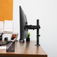 Mind Reader Dual Monitor Desk Mount for 13"-32" Screens, Adjustable VESA Mount with 180° Rotation, ±90° Swivel, ±45° Tilt, Integrated Cable Management, 17.6 lb Capacity Each, Black