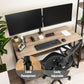 Mind Reader Dual Monitor Desk Mount for 13"-32" Screens, Adjustable VESA Mount with 180° Rotation, ±90° Swivel, ±45° Tilt, Integrated Cable Management, 17.6 lb Capacity Each, Black