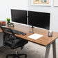 Mind Reader Dual Monitor Desk Mount for 13"-32" Screens, Adjustable VESA Mount with 180° Rotation, ±90° Swivel, ±45° Tilt, Integrated Cable Management, 17.6 lb Capacity Each, Black