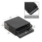 Mind Reader 2-Drawer Coffee Pod Organizer with Removable Dividers, 72 Pod Capacity, Monitor Stand Desktop Organizer, Metal Mesh, Black