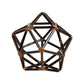 Mind Reader Metal Geometric Sculpture, Modern, Office Decoration, Home Decor, Metal, Black