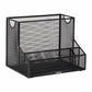 Mind Reader Desktop Organizer, Vertical File Storage, Letter Size, Office, Metal Mesh, 12.15"L x 9.5"W x 9.5"H, Black