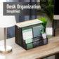 Mind Reader Desktop Organizer, Vertical File Storage, Letter Size, Office, Metal Mesh, 12.15"L x 9.5"W x 9.5"H, Black