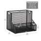 Mind Reader Desktop Organizer, Vertical File Storage, Letter Size, Office, Metal Mesh, 12.15"L x 9.5"W x 9.5"H, Black
