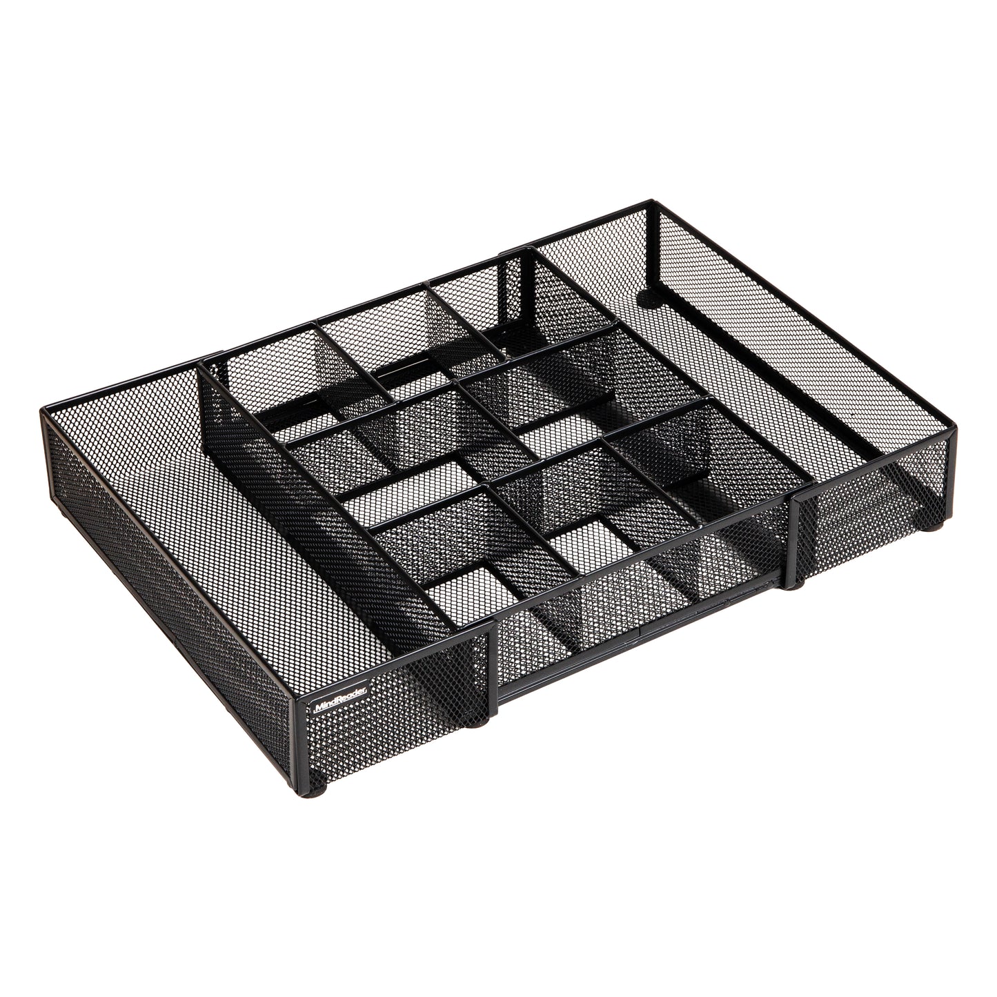 Mind Reader Expandable Mesh Desk Drawer Organizer, Adjustable from 9.25" to 17.125", Office Supply Storage Tray, Makeup Organizer, Black