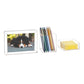 Mind Reader 3-Piece Desk Organizer Set, Pen Holder, Photo Frame and Sticky Note Tray, Desktop Organization, Office, Acrylic, Clear