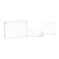 Mind Reader 3-Piece Desk Organizer Set, Pen Holder, Photo Frame and Sticky Note Tray, Desktop Organization, Office, Acrylic, Clear