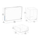 Mind Reader 3-Piece Desk Organizer Set, Pen Holder, Photo Frame and Sticky Note Tray, Desktop Organization, Office, Acrylic, Clear