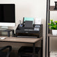 Mind Reader Desk Organizer, File Storage, Accessory Holder, Cord Management, Office, Wood, 16.25"L x 9.5"W x 8.5"H, Black