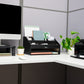 Mind Reader Desk Organizer, File Storage, Accessory Holder, Cord Management, Office, Wood, 16.25"L x 9.5"W x 8.5"H, Black
