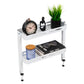 Mind Reader 2-Tier Desk Organizer with Clamp, Accessory Shelf for Office or Gaming, Office, Metal, White