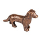 Mind Reader Dachshund Figurine, Desk or Bookshelf Home Decor, Cast Aluminum, Antique Brass Finish
