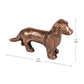 Mind Reader Dachshund Figurine, Desk or Bookshelf Home Decor, Cast Aluminum, Antique Brass Finish