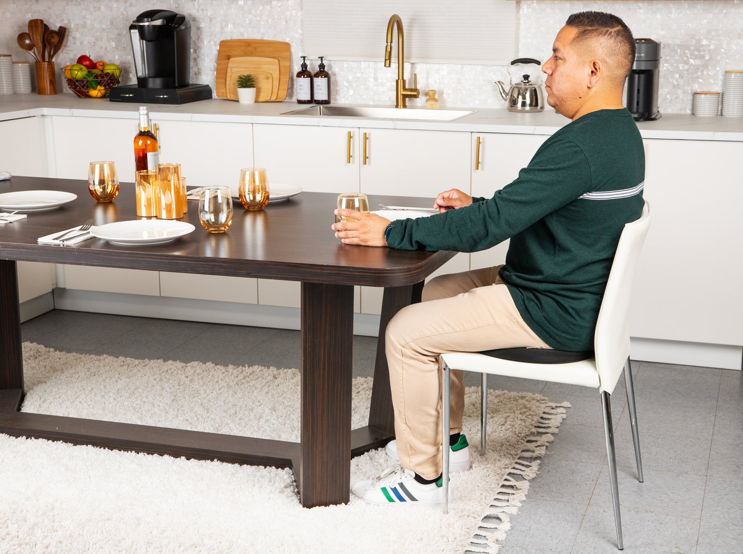 Mind Reader Air-Cloud Gel Donut Pillow, Ergonomic Memory Foam Seat Cushion with Cooling Core, Tailbone, Hemorrhoid, Pregnancy Relief, Black